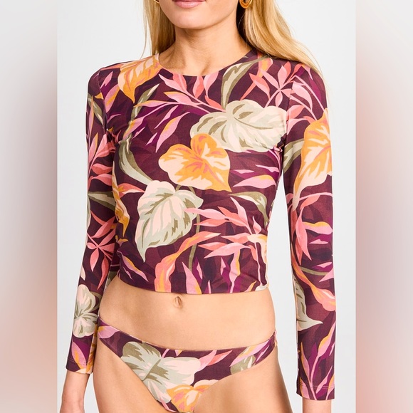 New Mikoh Free People Jeju / Miyako Sm 2Pc Surf Rash Guard Long Sleeve / LowRise - Picture 12 of 13